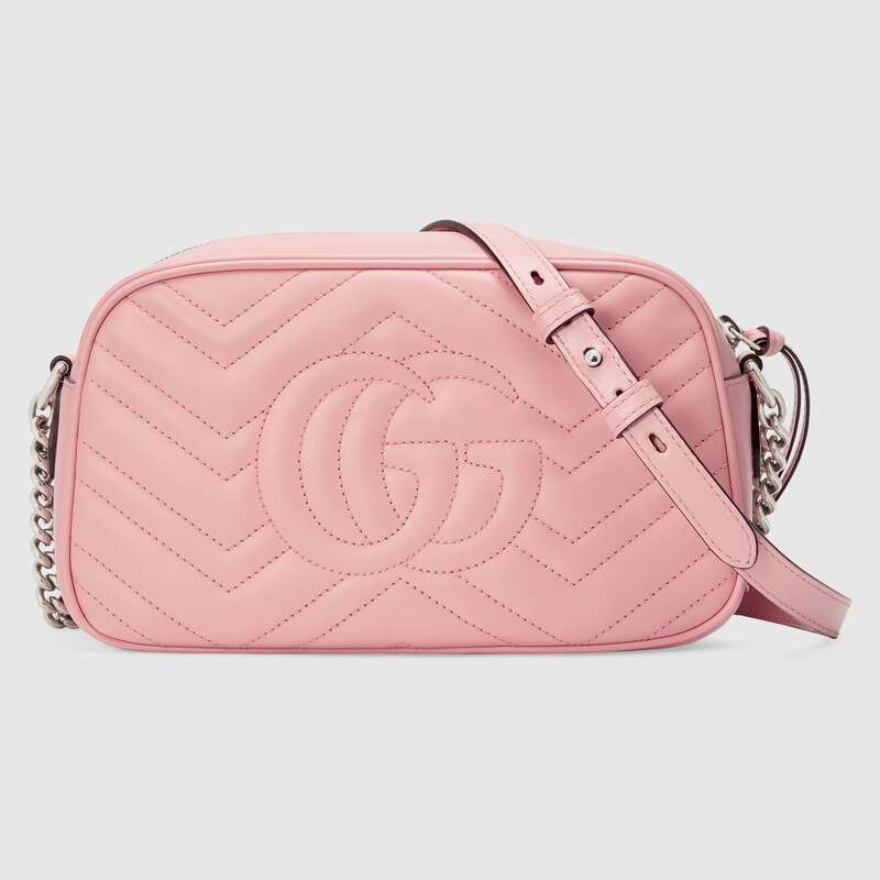 Marmont Small Matelasse Shoulder Bag 447632 Pink